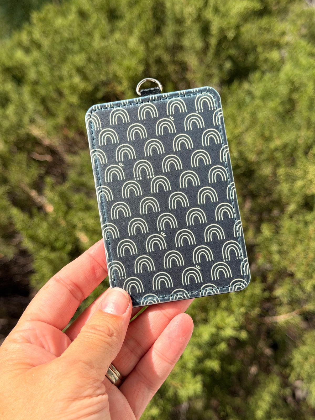 Midnight Rainbows ID Badge Holder