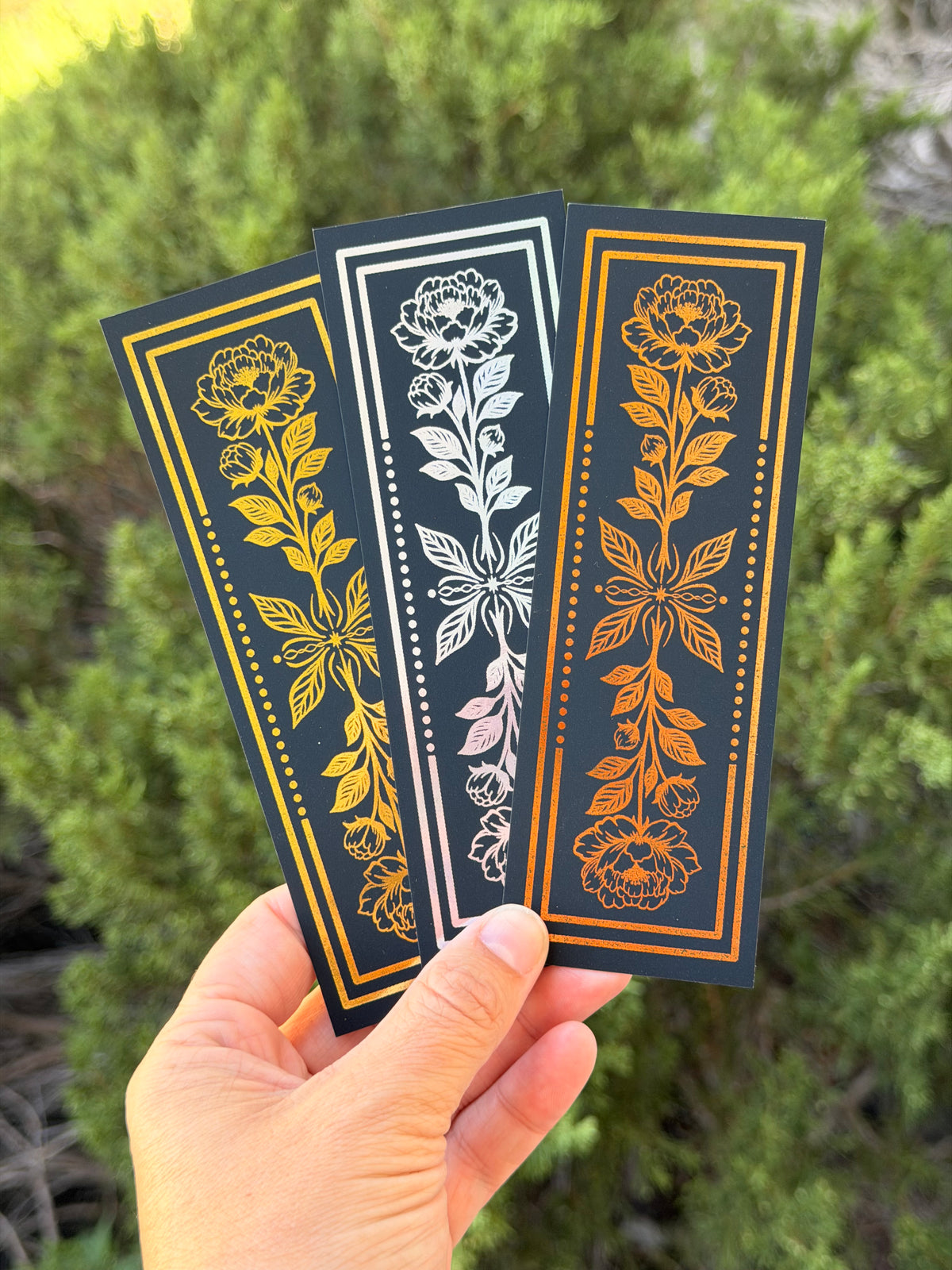 Floral Foiled Bookmark