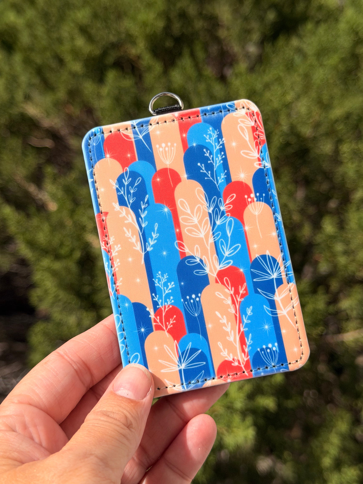 Coral Bloom ID Badge Holder